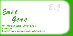 emil gere business card